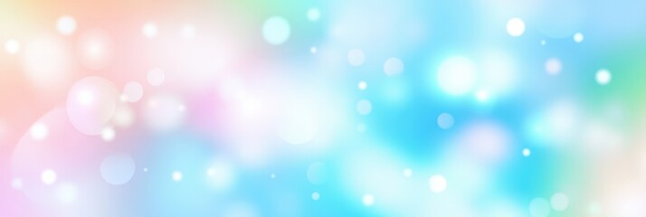 Obraz premium Soft Blurred Blue and Pastel Pink Background with Gentle Light Bokeh Effect for Dreamy and Serene Design Projects