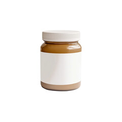 Simple Jar with Brown Substance and Blank Label for Customization