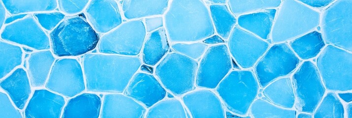Light Blue Swimming Pool with Ice Patterns - A beautiful light blue swimming pool surface with unique ice patterns symbolizing tranquility, refreshment, relaxation, clarity, and winter beauty.