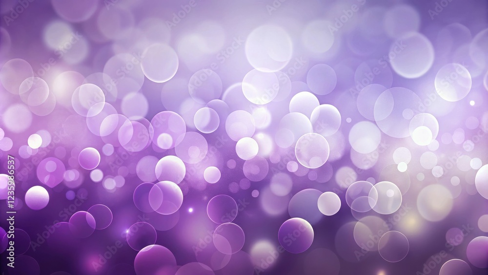 Poster abstract purple and white bokeh background with a dreamy and ethereal feel