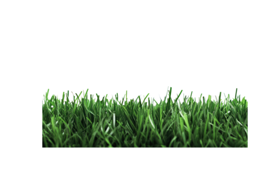 A detailed macro shot of synthetic turf blades, arranged uniformly with a natural grass appearance for football field use.