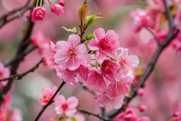 Fototapeta premium A Sakura Japanese Flower or Pink Cherry Blossom