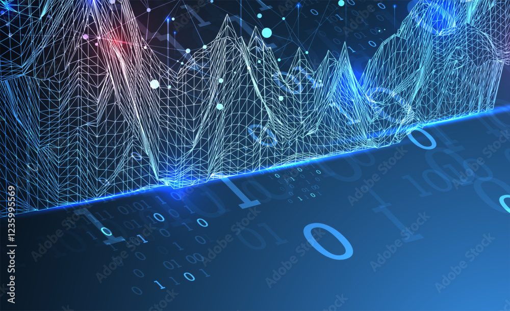 Poster big data. abstract digital futuristic vector illustration on technology background. data mining and 