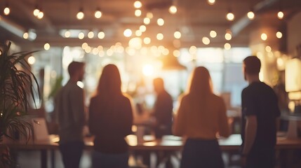 Casual Group Discussion in Modern Office Space