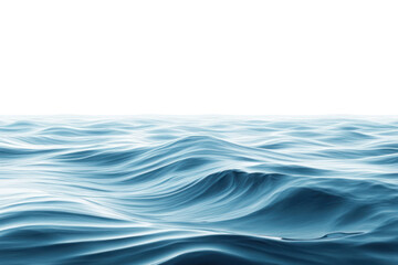 Tranquil blue sea with a minimalist wave design showcasing fluid textures and soft shadows