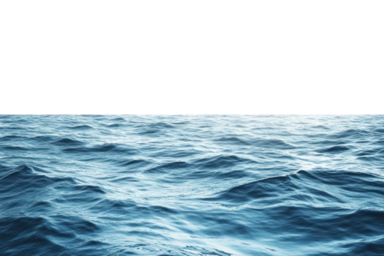 Tranquil blue sea with a minimalist wave design showcasing fluid textures and soft shadows