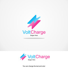 Volt Charge Logo Template Design Vector