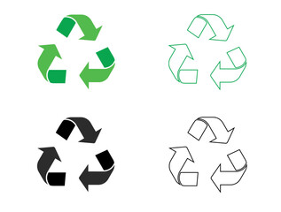 Fototapeta premium Recycle logo symbol. recycling icons. vector illustration 