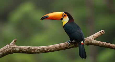 Naklejka premium toucan on a tree