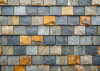 Fototapeta premium Aerial View of Slate Tile Texture Showcase