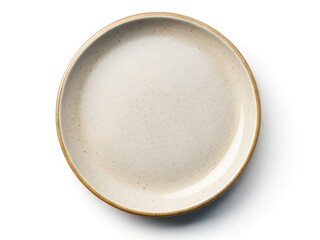 Ceramic Plate on White: Versatile Background for Food Presentations