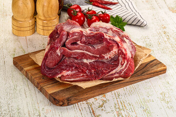Raw beef meat for cooking
