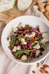 Salad with blue cheese and cabbage 