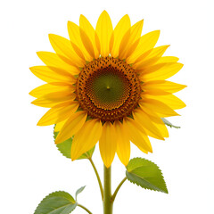 Obraz premium One Yellow Sunflower Isolated