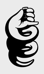 Surreal Hand Holding a Drink in a Spiraling Motion