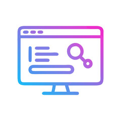 SEO Strategy Icon - Isolated Illustration for Search Engine Marketing and Analytics