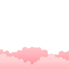 Valentine Cloud Pink Border Decoration