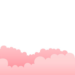 Valentine Cloud Pink Border Decoration