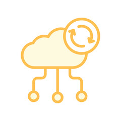 Cloud Sync lineal color icon, vector, pixel perfect, illustrator file 
