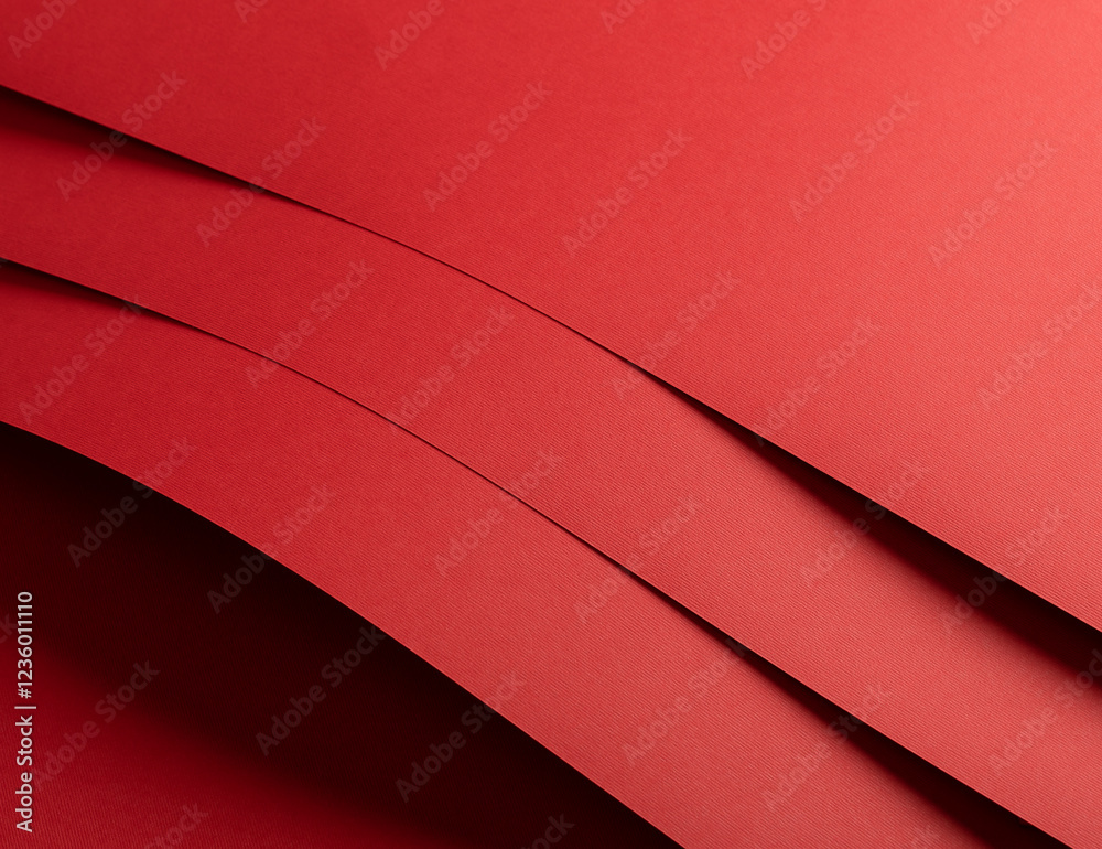 Aufkleber Red paper background with a matte texture and soft tones. Bold ruby and crimson hues create a stylish, elegant, and modern surface with a clean, decorative pattern.
