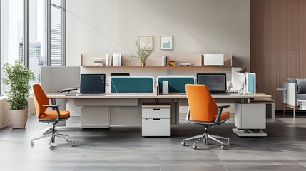 A tech startup workspace with brainstorming boards and team discussions