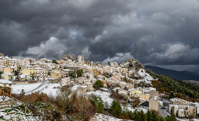 Pietrabbondante, Isernia, Molise. Winter panorama