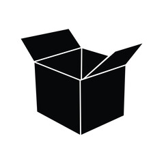 Sleek Black Box: Minimalist Design Element cube   