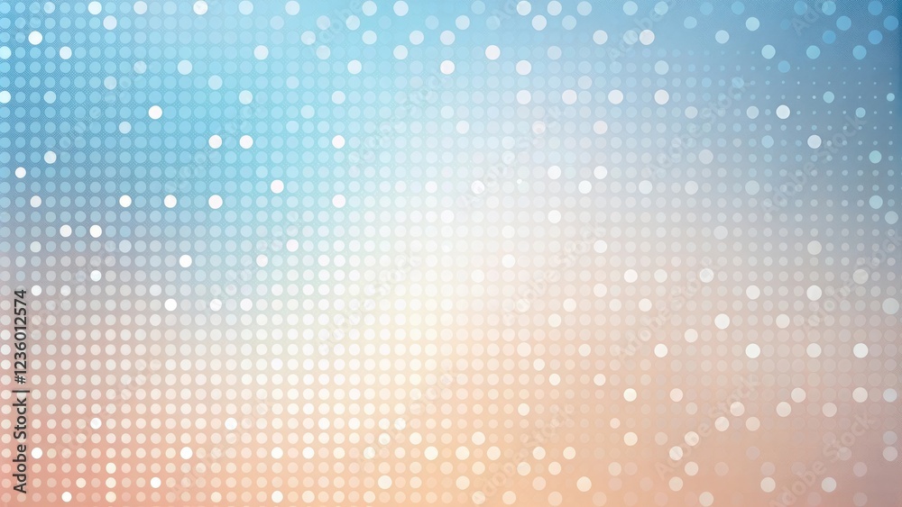 Aufkleber Abstract Background with a Subtle Gradient of Soft Blue and Pink Tones Featuring a Dotted Pattern of Varying Sizes