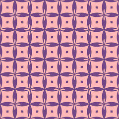 Fototapeta premium white pink purple geometric kawung pattern. Traditional Indonesian batik pattern