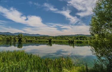 Posta Fibreno lake nature reserve, Frosinone, Italy