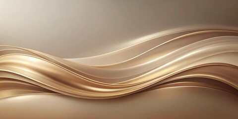 Obraz premium Abstract Golden Waves Background with Smooth Curves and Subtle Highlights