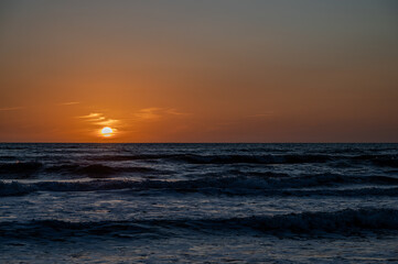 Tyrrhenian Sea. Autumnal sunset