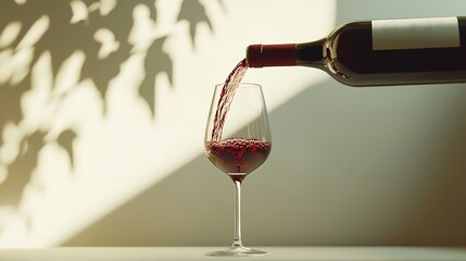 High quality depiction of a bottle of wine elegant