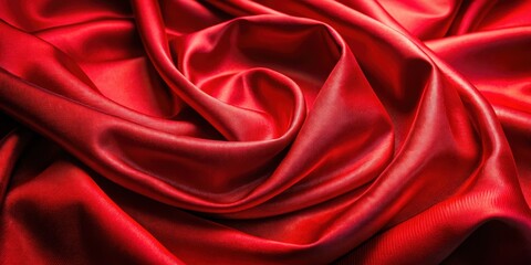 Obraz premium Richly textured vibrant red silk fabric with a luxurious sheen, showcasing intricate patterns and subtle shimmering effects, silk fabric, luxurious finish