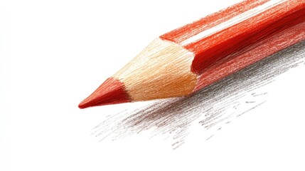 Red Arrow Line Hand Drawn