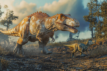 Prehistoric Pursuit: Tyrannosaurus Rex and its Prey