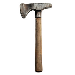 Vintage Hammer on Rustic Wooden Background