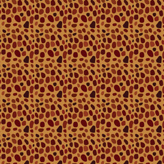 Seamless pattern with leopard print. Animal skin texture.