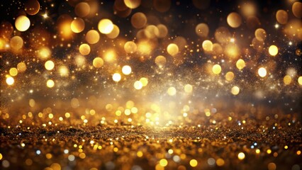 A sparkling backdrop of golden bokeh and shimmering glitter, perfect for celebratory or luxurious designs.