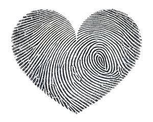 heart shaped fingerprint