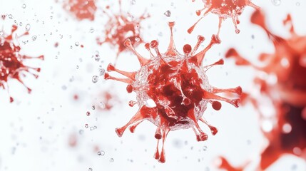 Infection flat design top view immune system on white background. 