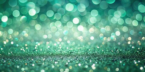 Obraz premium Abstract Emerald Green Glitter Background with Sparkling Bokeh Lights