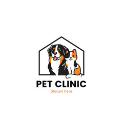 Animal hospital logo, pet clinic