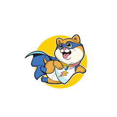 Superhero dog logo
