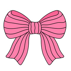 Pink Coquette ribbon bow aesthetic illustration