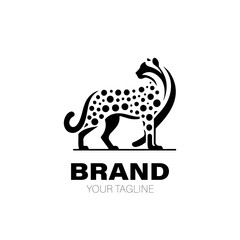 Cheetah Logo. Cheetah Logo Design. Cheetah Logo Brand. Cheetah Logo Vector Design Isolated on White Background