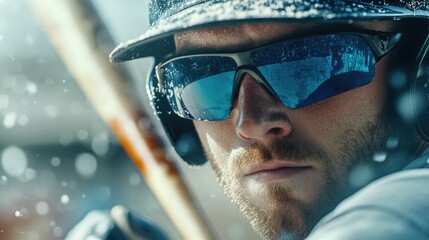 Determined Baseball Player