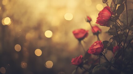 Vintage Valentine's day background, warm light. 