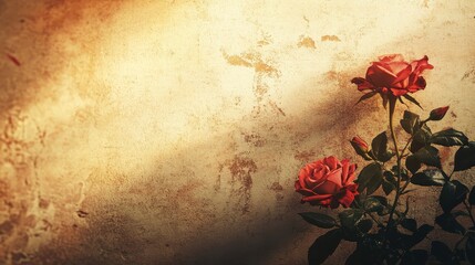 Vintage Valentine's day background, warm light. 