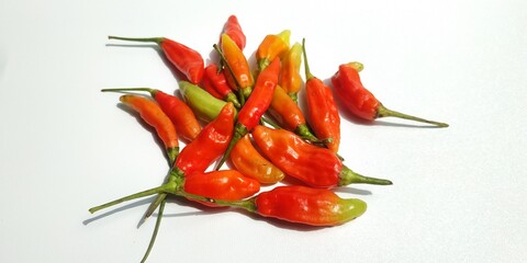 Spicy Red Chili Peppers in Detail
